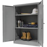 Counter-High Storage Cabinet, Steel, 2 Shelves, 42" H x 48" W x 24" D, Grey Air Extreme Inc.