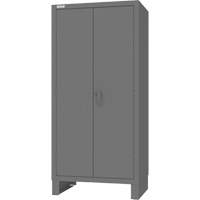 Cabinet with Hanging Bar & Standard Recessed Doors, Steel, 78" H x 36" W x 24" D, Grey Air Extreme Inc.