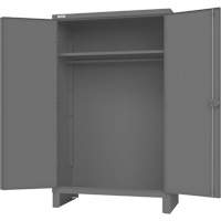 Cabinet with Hanging Bar & Standard Recessed Doors, Steel, 78" H x 48" W x 24" D, Grey Air Extreme Inc.