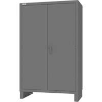 Cabinet with Hanging Bar & Standard Recessed Doors, Steel, 78" H x 48" W x 24" D, Grey Air Extreme Inc.