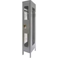 Vented Lockers, 12" x 18" x 78", Steel, Grey, Knocked Down, Perforated Air Extreme Inc.
