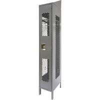 Vented Lockers, 12" x 18" x 88", Steel, Grey, Knocked Down, Perforated Air Extreme Inc.
