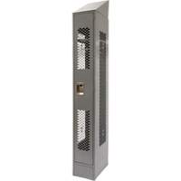 Vented Lockers, 12" x 18" x 88", Steel, Grey, Knocked Down, Perforated Air Extreme Inc.