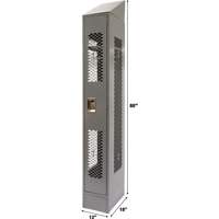 Vented Lockers, 12" x 18" x 88", Steel, Grey, Knocked Down, Perforated Air Extreme Inc.