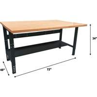 Industrial Modular Workbench, 1000 lbs. Cap., 72" W x 48" D Air Extreme Inc.