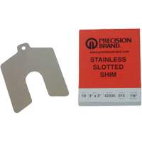Slotted Shim Assortments, 2" L x 0.001"- 0.125" Thickness, 2" W, Stainless Steel Air Extreme Inc.