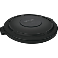 Brute&reg; 44-Gallon Lids, Flat Lid, Plastic/Polyethylene, Fits Container Size: 24" Dia. Air Extreme Inc.