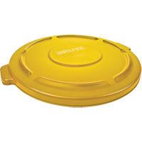 Round Brute&reg; Tops, Flat Lid, Plastic/Polyethylene, Fits Container Size: 22" Dia. Air Extreme Inc.