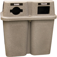 Recycling Containers Bullseye, Curbside, Plastic, 2 x 22 US gal. Air Extreme Inc.