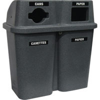 Recycling Containers Bullseye, Curbside, Plastic, 2 x 22 US gal. Air Extreme Inc.