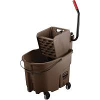 WaveBrake&reg; Mop Bucket & Wringer Combo Pack, Side Press, 8.75 US Gal.(35 Quart), Brown Air Extreme Inc.