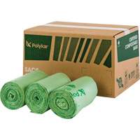 Certified Compostable Bags, Regular, 17" L x 17" W, Green, 10 L (3 Gal.) Capacity Air Extreme Inc.