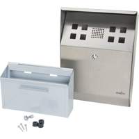 Smoking Receptacle, Wall-Mount, Stainless Steel, 1.6 Litres Capacity, 13-4/5" Height Air Extreme Inc.