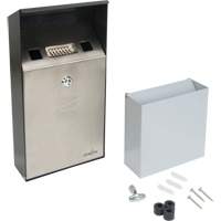 Smoking Receptacle, Wall-Mount, Stainless Steel, 1 Litre Capacity, 11-4/5" Height Air Extreme Inc.