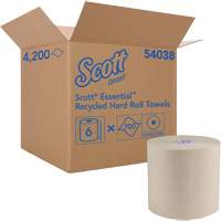 Essential 100% Recycled Brown Hard Roll Towels, 1 Ply, Standard, 700' L Air Extreme Inc.