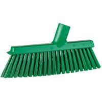 Dustpan Broom with Angled Thread, Medium Bristles, 10", Polyester, Green Air Extreme Inc.