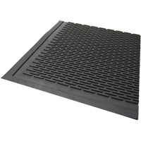 Outdoor Mat, Rubber, Scraper Type, Solid Pattern, 3' x 5', Black Air Extreme Inc.