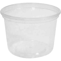 MicroGourmet 16 oz. Clear Deli Container without Lid, Plastic, Round Air Extreme Inc.