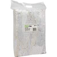 Recycled Material Wiping Rags, Cotton, White, 10 lbs. Air Extreme Inc.