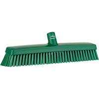 Push Broom Head, Fine/Stiff Bristles, 16-1/2", Polyester/Polypropylene, Green Air Extreme Inc.