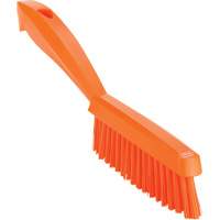 Narrow Hand Brush with Short Handle, Extra Stiff Bristles, 11-4/5" Long, Orange Air Extreme Inc.