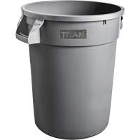 Grey Titan Garbage Container, Plastic, 20 US gal. Air Extreme Inc.