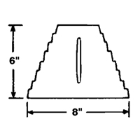 Wheel Chock, 9" x 8" x 6", Black Air Extreme Inc.