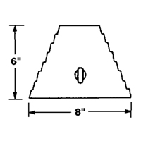 Wheel Chock, 9" x 8" x 6", Black Air Extreme Inc.