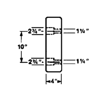 Butoirs de quai en caoutchouc moul&eacute;s, Caoutchouc, 18" la x 4" p x 18" h Air Extreme Inc.