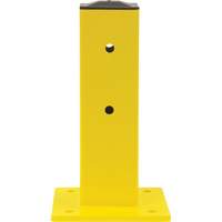 Poteau pour barri&egrave;re de s&eacute;curit&eacute;, Acier, 5" lo x 17" h, Jaune s&eacute;curit&eacute; OSHA Air Extreme Inc.