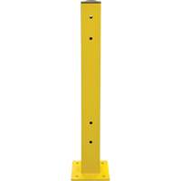 Poteau double pour barri&egrave;re de s&eacute;curit&eacute;, Acier, 5" lo x 44" h, Jaune s&eacute;curit&eacute; OSHA Air Extreme Inc.