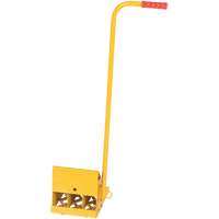 Ergo Handle Wheel Chock, Steel, Yellow, 8" W x 10-3/4" D x 9-1/8" H Air Extreme Inc.