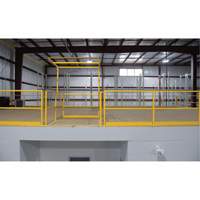 Mezzanine Safety Gate, 68-1/2" L x 42" H, 80-1/16" Raised, Yellow Air Extreme Inc.