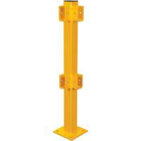 Poteau de coin pour garde-corps l&eacute;gers, Acier, 42" h, Jaune s&eacute;curit&eacute; OSHA Air Extreme Inc.