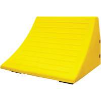 70 Ton Large Equipment Wheel Chock with Handle, Urethane, Yellow Air Extreme Inc.