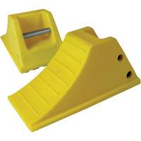 40 Ton Large Equipment Wheel Chock with Grip Pads, Urethane, Yellow Air Extreme Inc.