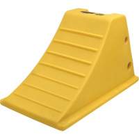 75 Ton Large Equipment Wheel Chock with Grip Pads, Urethane, Yellow Air Extreme Inc.