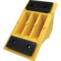 75 Ton Large Equipment Wheel Chock with Grip Pads, Urethane, Yellow Air Extreme Inc.
