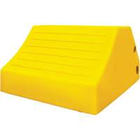 165 Ton Large Equipment Wheel Chock with Handle & Hole, Urethane, Yellow Air Extreme Inc.