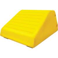 255 Ton Large Equipment Wheel Chock with Handle & Hole, Urethane, Yellow Air Extreme Inc.