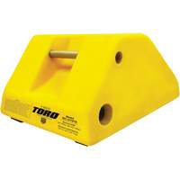 255 Ton Large Equipment Wheel Chock with Handle & Hole, Urethane, Yellow Air Extreme Inc.