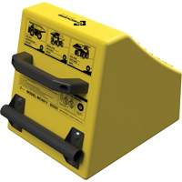 Checkers Safety Heavy-Duty Ultra Class Mining Wheel Chock, HDPE, Yellow, 14-1/2" W x 17-1/2" D x 16" H Air Extreme Inc.