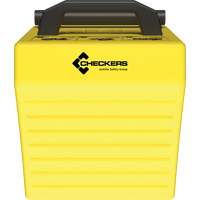 Checkers Safety Heavy-Duty Ultra Class Mining Wheel Chock, HDPE, Yellow, 14-1/2" W x 17-1/2" D x 16" H Air Extreme Inc.