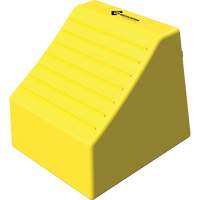 Checkers Safety Heavy-Duty Ultra Class Mining Wheel Chock without Bracket, HDPE, Yellow, 14-1/2" W x 17-1/2" D x 16" H Air Extreme Inc.