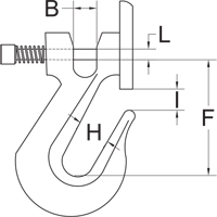 Clevis Grab Hook with Latch - Grade 70 Air Extreme Inc.