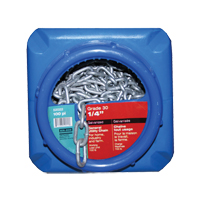 Chaînes galvanis&eacute;es par immersion &agrave; chaud, Acier au carbone, 1/4" x 100' (30,4 m) l, Calibre 30, Charge d'utilisation 1100 lb (0,55 tonne) Air Extreme Inc.