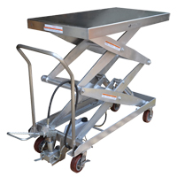Pneumatic Hydraulic Scissor Lift Table, Stainless Steel, 47-1/4" L x 24" W, 1500 lbs. Cap. Air Extreme Inc.