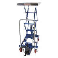 Pneumatic Hydraulic Scissor Lift Table, Steel, 35-1/2" L x 20" W, 800 lbs. Cap. Air Extreme Inc.