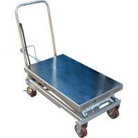 Pneumatic Hydraulic Scissor Lift Table, Stainless Steel, 35-1/2" L x 20" W, 800 lbs. Cap. Air Extreme Inc.