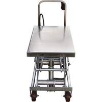 Pneumatic Hydraulic Scissor Lift Table, Stainless Steel, 35-1/2" L x 20" W, 800 lbs. Cap. Air Extreme Inc.